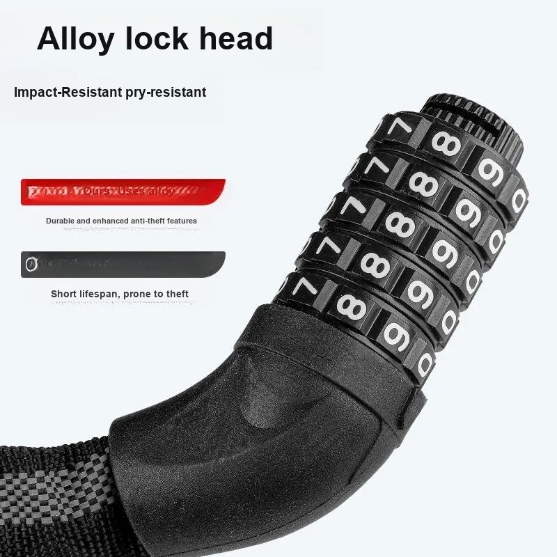 WEST BIKING Bicycle Locks Anti Pry Water Resistant Anti Rust Chain Lock-4