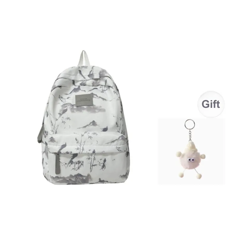 URBAN FOREST Composite Cloth Backpack Unisex Red/Gray Green/Pink-6