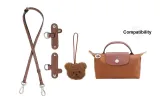 [Brown Silver]Crossbody Shoulder Strap+Design Buckle (Includes Bear Pendant)