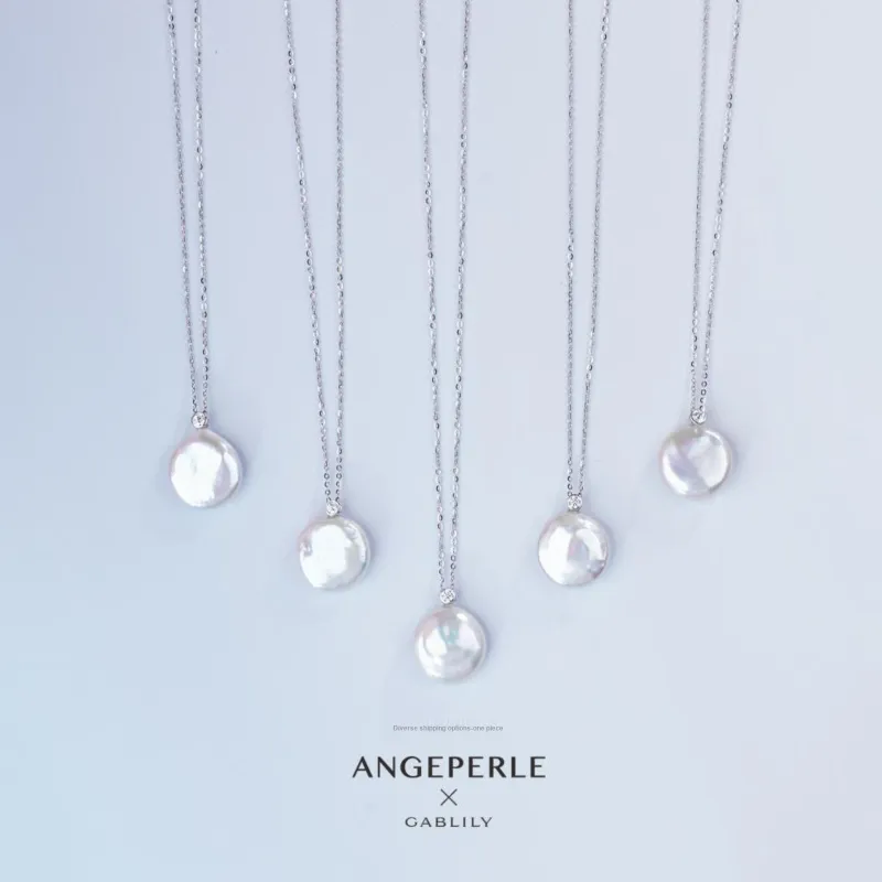 ANGEPERLE Pearl Pendants Women's-3