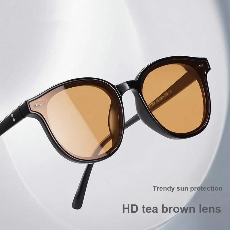 LASHION TR/Memory Plastic Oval Sunglasses Unisex-5