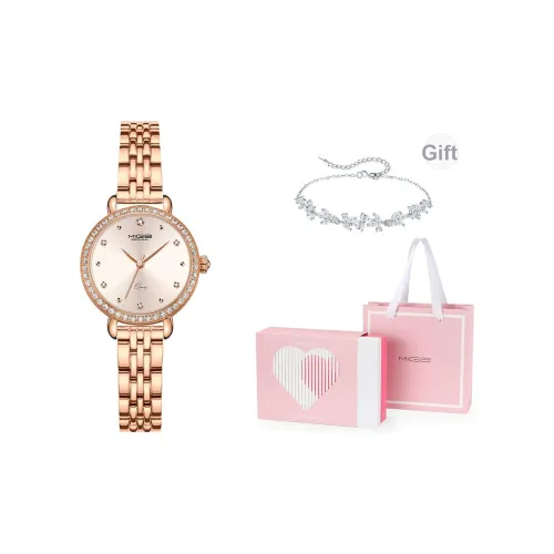 MIGE Кварцевый механизм нержавеющая сталь ремешок женские часы бежевый циферблат