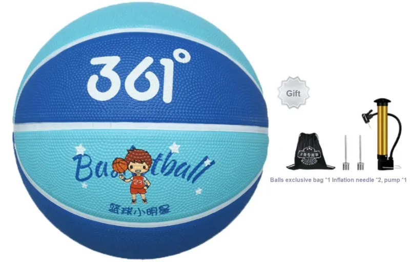 361° Rubber Basketball Size 5 Ball Training Kids'-6