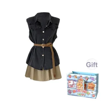 BRASS SCOUT Two Piece Skirt Sets Women's Image Color Top+Skirt Clothing Sets Shopping Bag