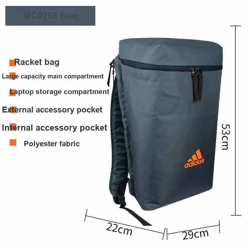 Adidas Badminton Racket Bags Sporty Style Backpack Blue Unisex-1