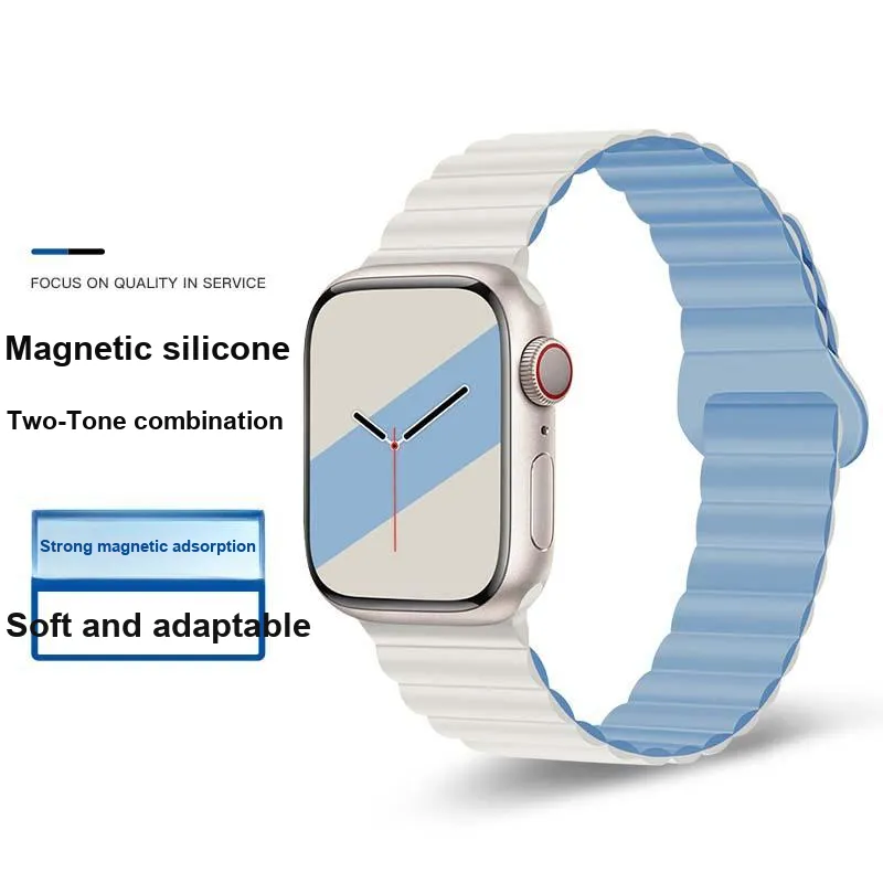 ZHISHENG Apple Compatibility Watch Band 38/40/41/42/44/45 Watch Dial All Silicone Material-2