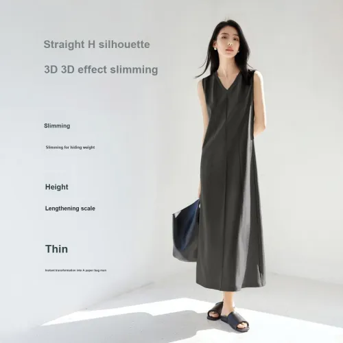 IHIMI Sleeveless Dresses Women's Twilight Gray