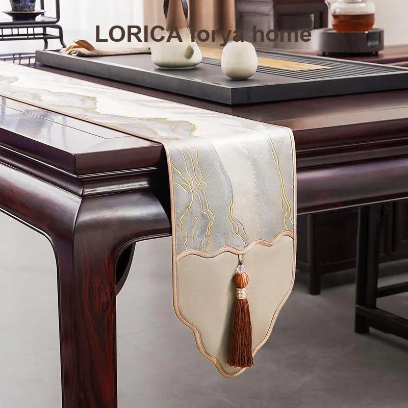 LUOYIJIA New Chinese Style Table Runners Narrow Fit Luxury High End Tea Mats & Table Padding Cloth-1