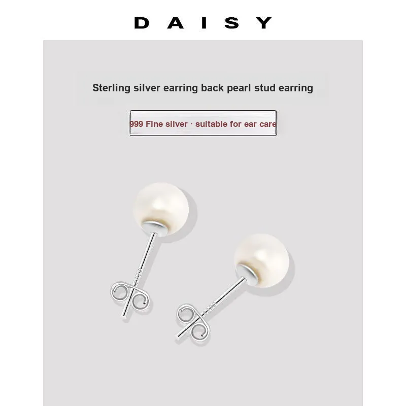 Daisy Dream 999 Fine Silver Stud Earrings Women's-4