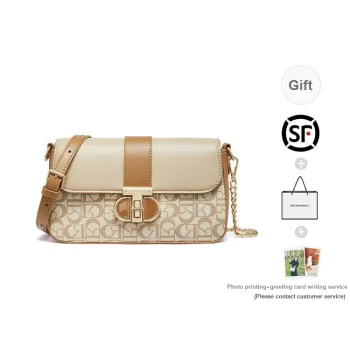 RED DRAGONFLY Cow Leather, PVC, Microfiber, Synthetic Leather Crossbody Bag Regular Women's Mocha/Coffee