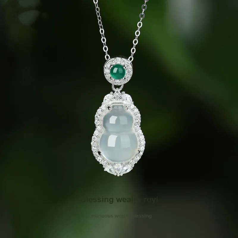 9i Chalcedony Collarbone Chain Women's-1