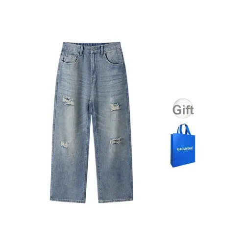 G&G AVENUE Винтажные синие унисекс джинсы
