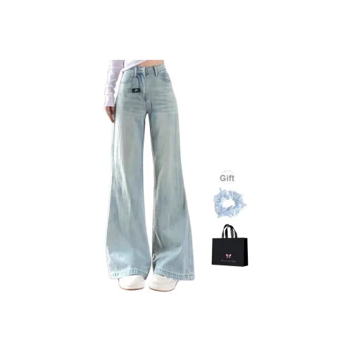 OYANXI Светло-синие женские джинсы