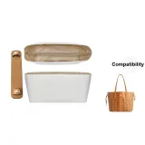 White DuPont Paper (Waterproof) Liner+Earth Yellow Shoulder Strap-MCM Medium Size Tote