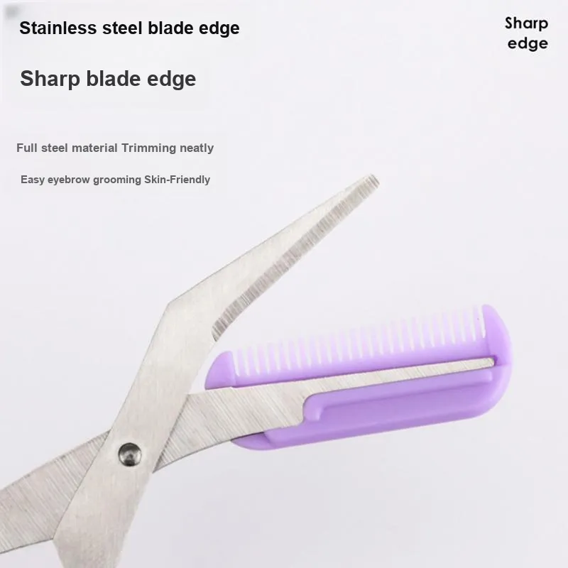 JIANYINGSHU Eyebrow Razor With Brow Comb, Scissors, And Tweezers Set For Women's-4