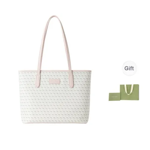 VANESSA HOGAN Polyvinyl Chloride Artificial Leather One Shoulder Tote Handbag Medium Large Women's Pink/Brown
