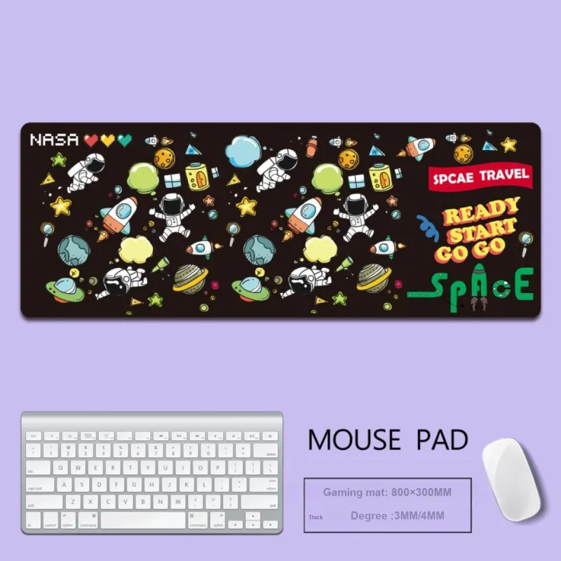 Beams Astronaut Extra Large Gaming Mat Irregular Shape Desk Pad Office Mouse Pads-1