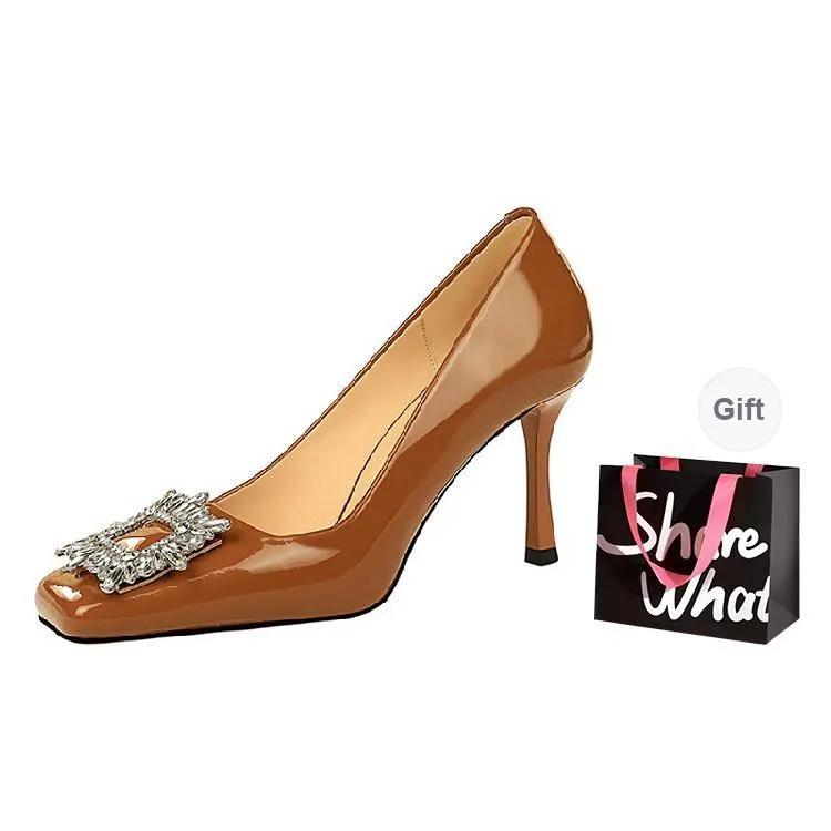 BIGTREE Slim Heel High Heels Women's-6