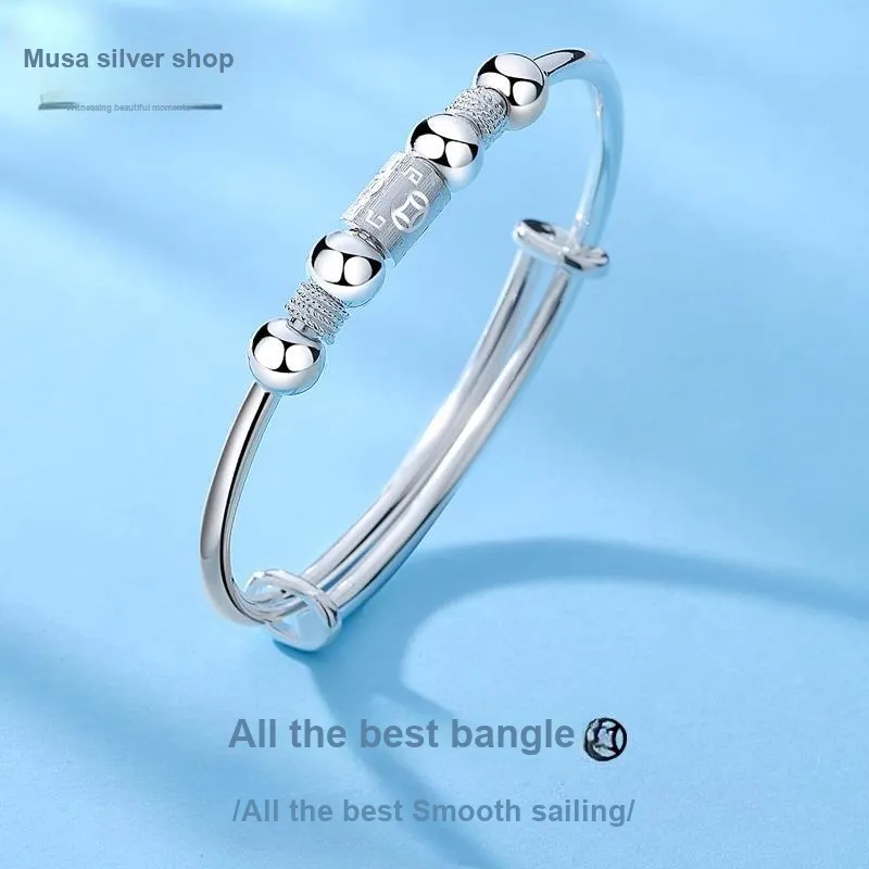 MIAOYINGE S999 Silver Bangles Women's-1