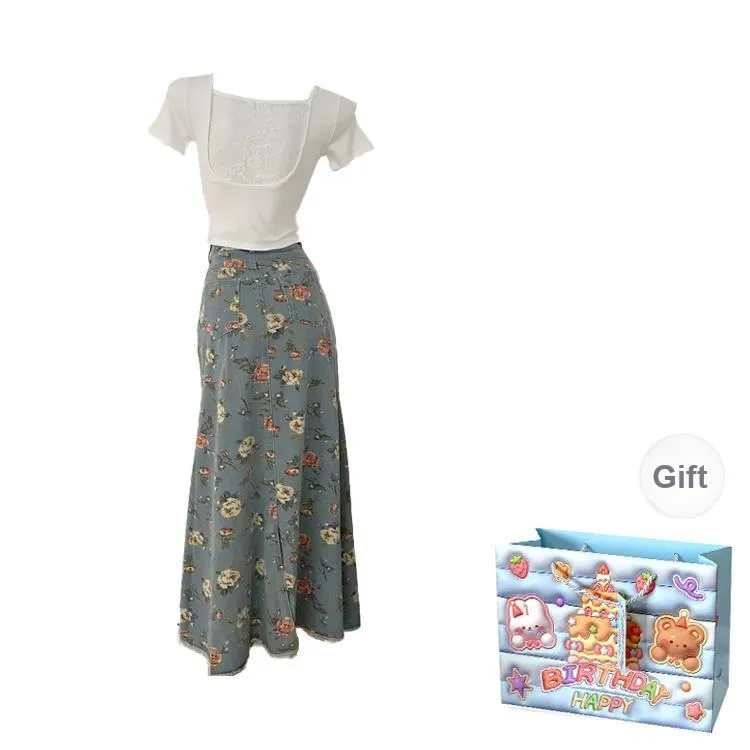 WOWI Two Piece Skirt Sets Women's-1