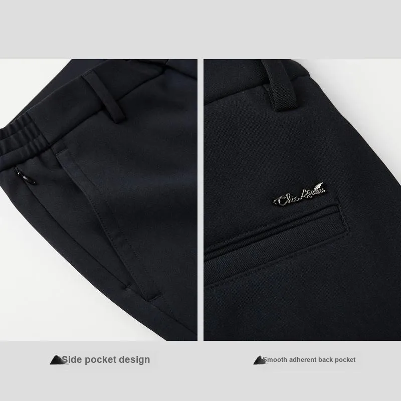 HLA Casual Pants Men Navy Blue 8G-4