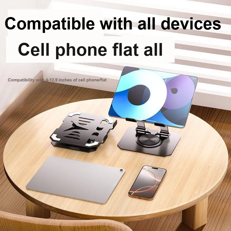 LUCK OU Tablet Stands Carbon Steel Mechanical Rotating IPad All Foldable Compatibility With Xiaomi, Huawei, And Apple-5