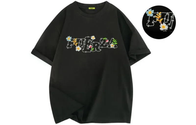 FUERZA T Shirt Unisex White With Embroidery-4