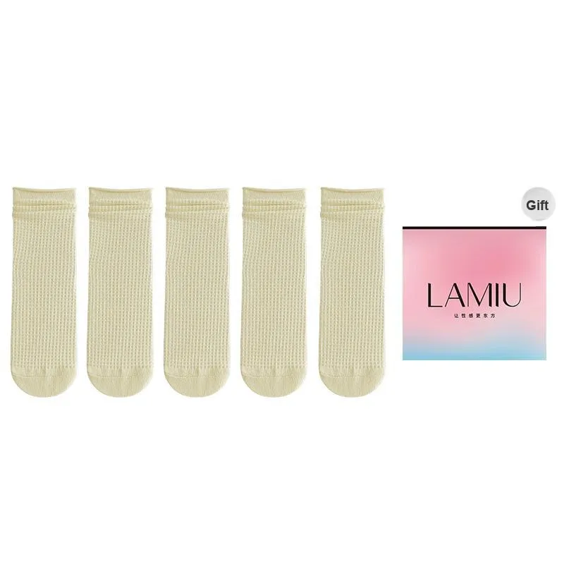 Lan Miao Mid Calf Socks Women's Shopping Bag Combo Set-12