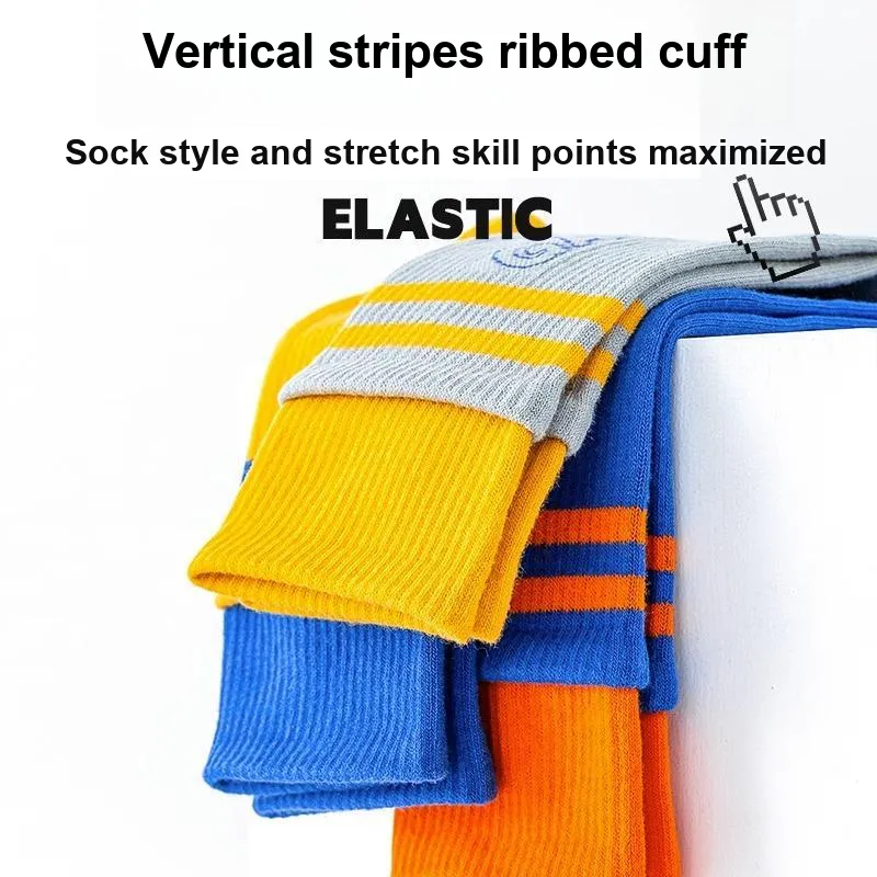 Taste The Color Mid Calf Socks Unisex 3 Pack-19