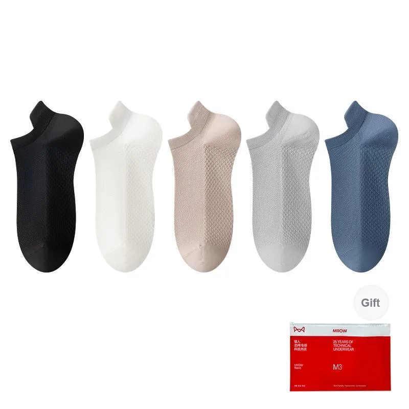 MIIOW Cool One Summer Series Ankle Socks Men's Shopping Bag 5 Pack-14