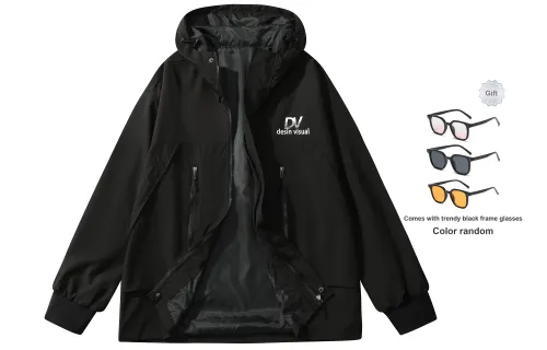 DEVA STATES Jackets Unisex Black With Free Sunglasses