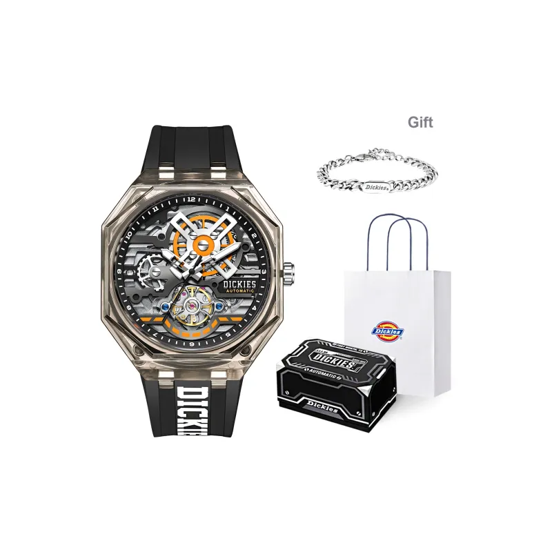 Dickies Starlight Collection Wrist Watch Mechanical Movement Cut Out Dial Unisex Shopping Bag+Box-14
