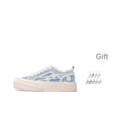 KILLWINNER Noah's Ark Slip-resistant Abrasion-resistant Low-top Canvas Shoes Unisex Ice Blue КЕЛЛИ WINNER Noah's Ark Противоскользящие Устойчивые к истиранию Низкие Кеды Унисекс Ледяной Синий