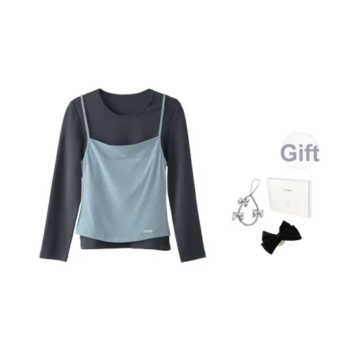 Fstudio T-Shirt Женская Серый и Синий