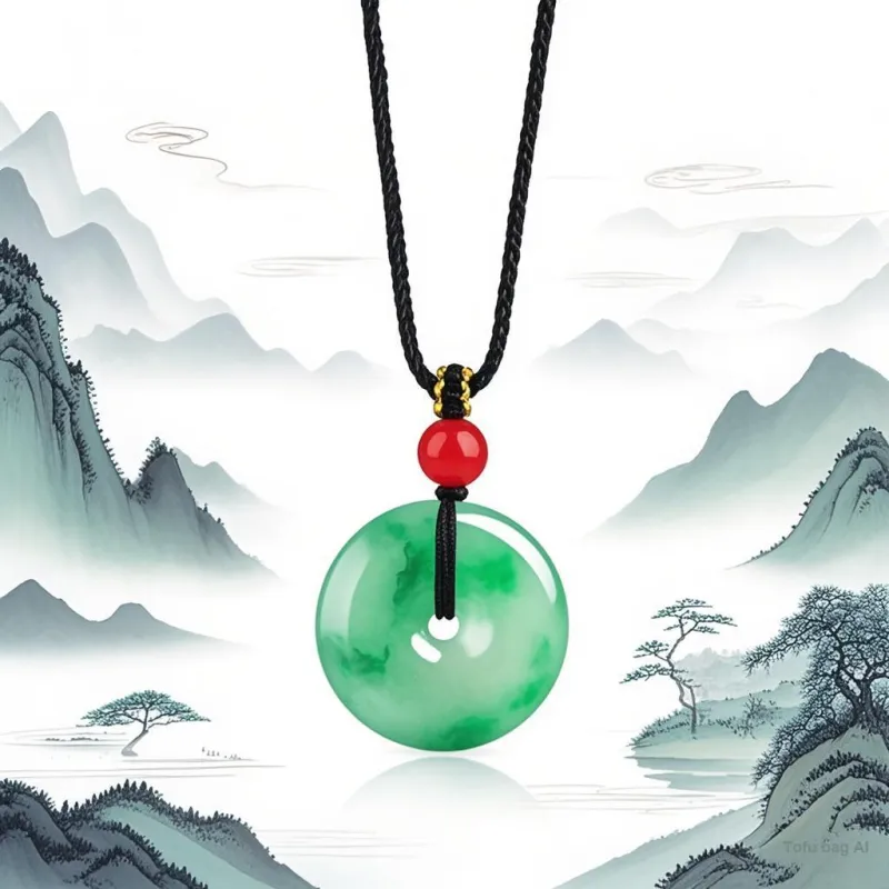 HUISHI African Emerald Necklaces Unisex-1