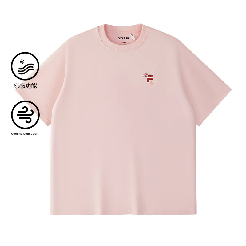FILA FUSION FOB Series T Shirt Unisex Enchanted Pastel Pink-2