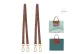 [Single/Double Straps]Leather Fine Shoulder Strap 65cm 2 Pack (Brown)