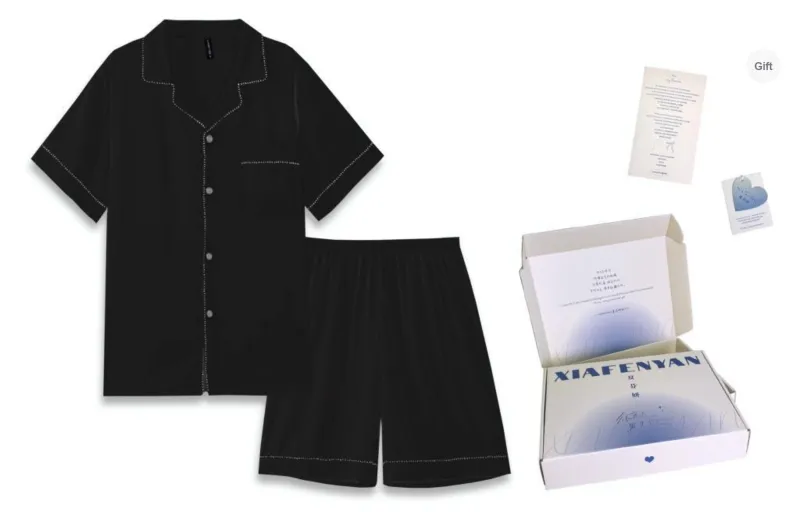 XIAFENYAN Pajama Gift Box Men's Black-0