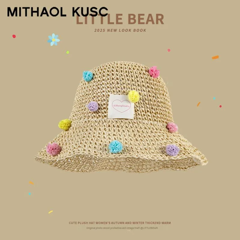 MITHAOL KUSC Straw Woven Sun Protection Hats Women's-1