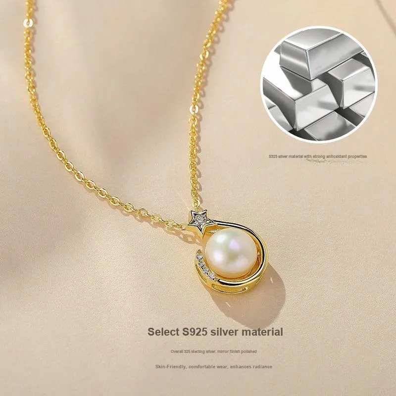 Andaozi Pearl Necklaces Women's-5