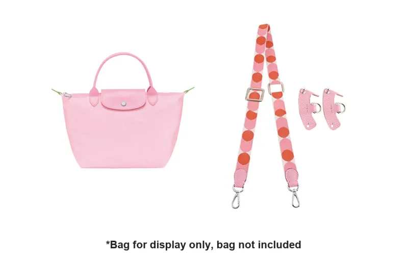 Luxury Care Artisan Workshop Cowhide Patchwork Canvas Bag Strap Women's Multicolor-7