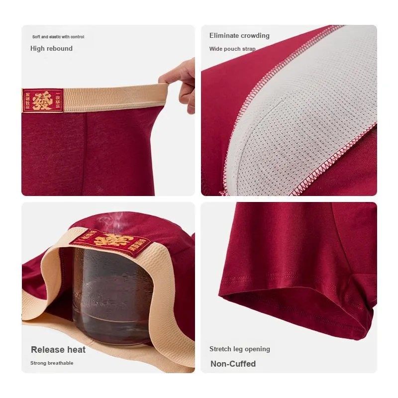 Primeet Underpants Men's Box 3 Pack The Most Red-8