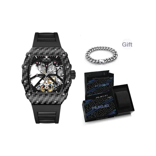 MUKUO Автоматические механические мужские часы 47,5 мм с открытым механизмом