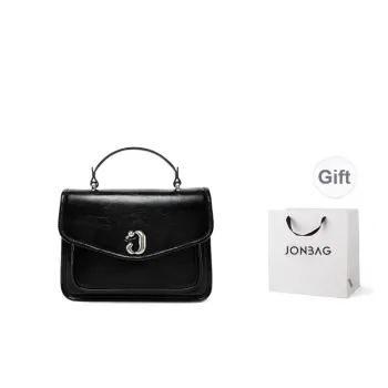 JONBAG Synthetic Leather Backpack Portable Small Size Women's Black/Coffee Brown