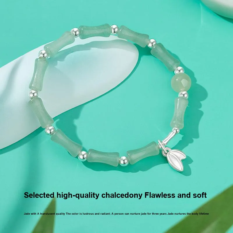 MOLADY Chalcedony Beaded Bracelet Girl Women's-1