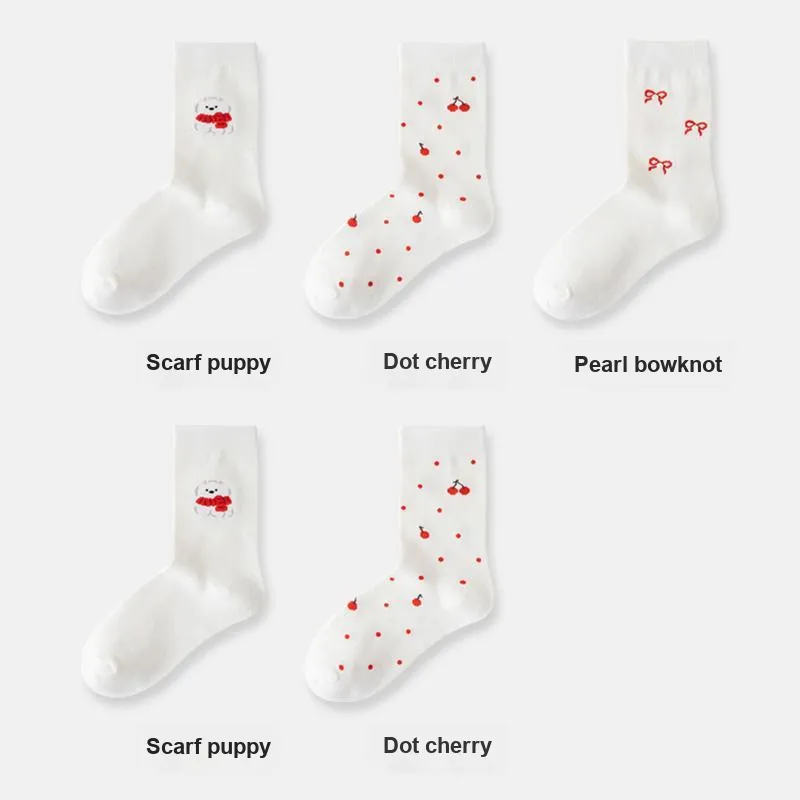 H YXIANG Mid Calf Socks Women's Combo Set-21
