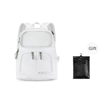 KMV Badminton Racket Bags Student Sports Backpack White Unisex Individual Shoe Compartment