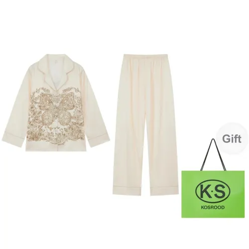 Kosrood Pajama Set Women's October Butterfly Encounter