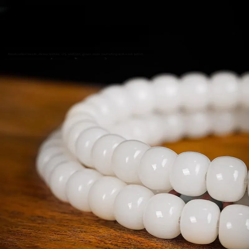 JIUHUASHAN White Jade Bodhi Bracelets Unisex-6