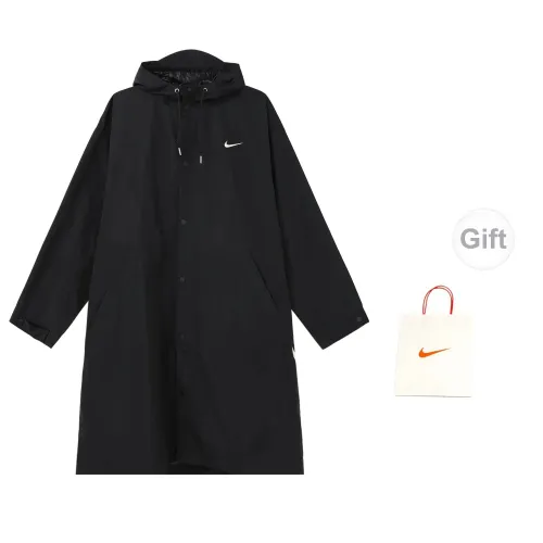 Nike Trench Coats Unisex Black Gift Bag